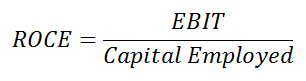 Capital Employed - ROCE Formula
