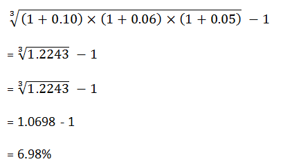 Geometric Mean Return Formula Example