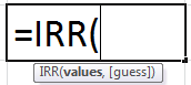 IRR formula