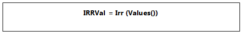 IRR in Excel VBA