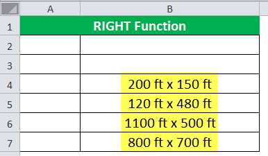 RIGHT Function Example 5