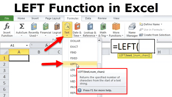 Left Function In Excel Formula Examples How To Use Left In Excel