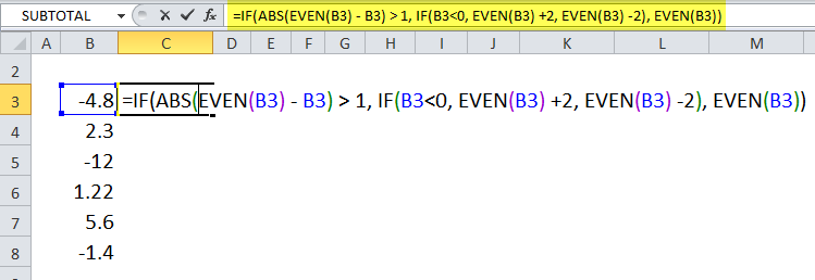 Excel ABS Function Example 5-1