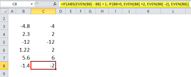Excel ABS Function Example 5-2