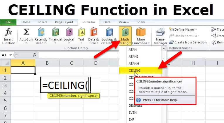 Ceiling In Excel Formula Examples How To Use Ceiling