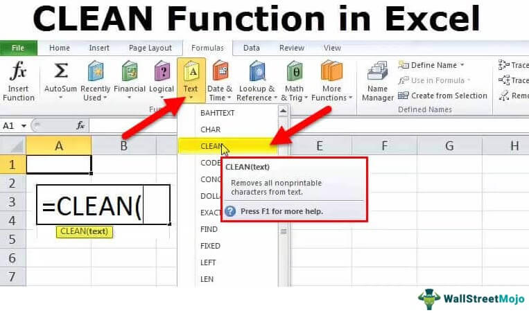 text clean-up excel