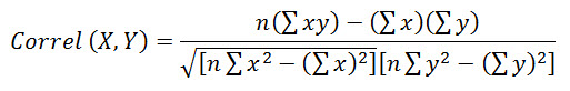 correlation coefficient equation