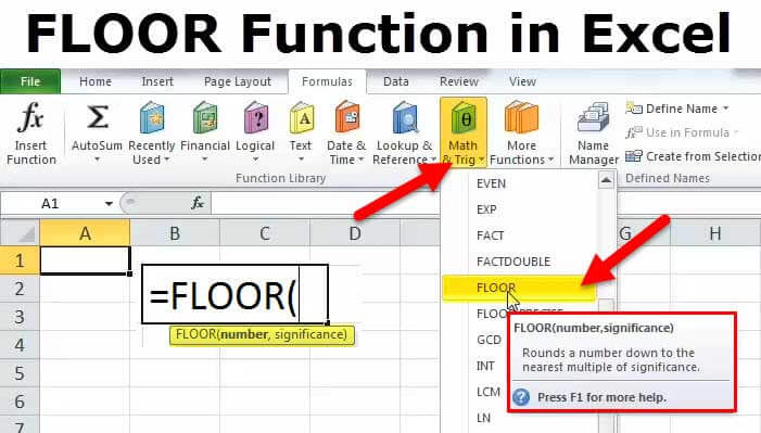 Floor Function In Excel Formula Examples How To Use