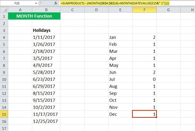 Month In Excel Formula Example How To Use Month Excel Function 0301