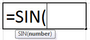 SIN Formula in Excel