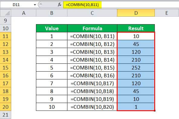 COMBIN Example 2-2