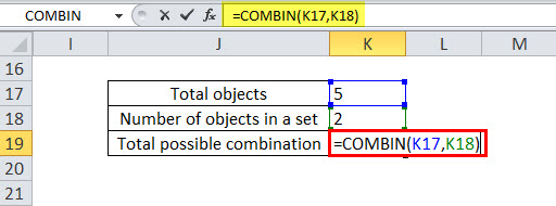 calculate total possible combination