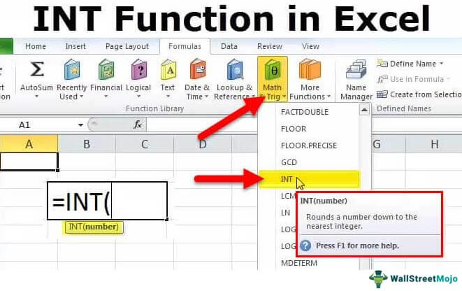 integer function on excel for mac