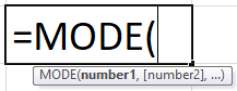 MODE Formula in Excel