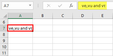 Subscript in Excel Example 3