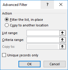 Advance Filter in Excel Example - 1-3