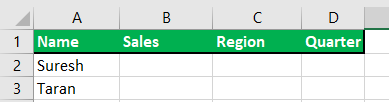 Advance Filter in Excel Example - 1-4