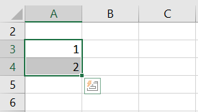 AutoFill in Excel - Example 2-2