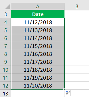 AutoFill in Excel - Example 3-2