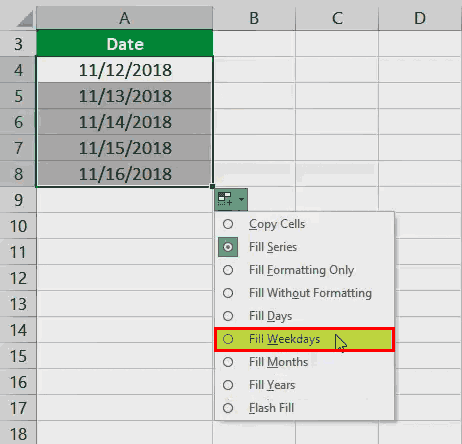 excel for mac not showing autofill options