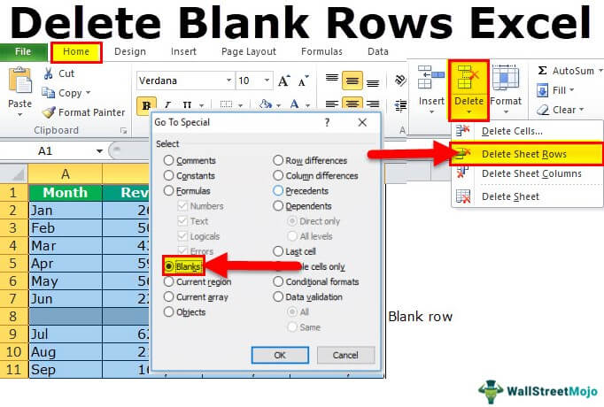 Remove (Delete) Blank Rows in Excel - Step by Step