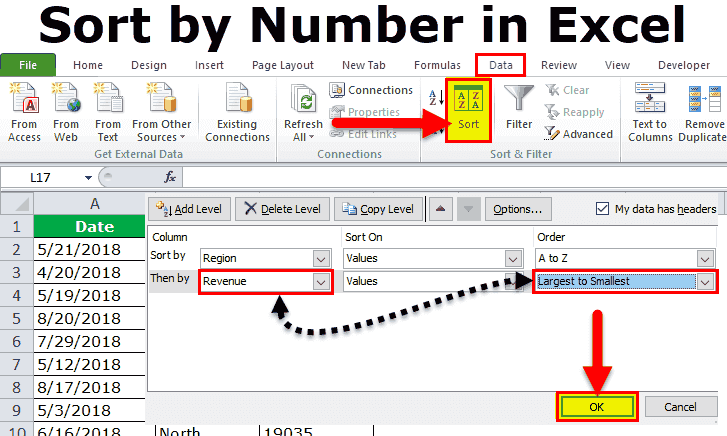 Sort by Number in Excel