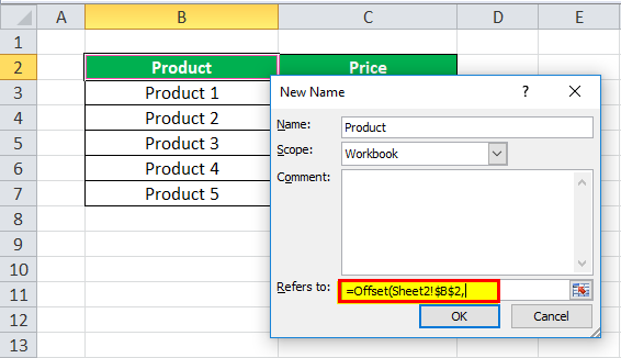 Using OFFSET Function example 1-4