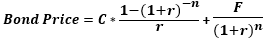 Bond price formula example1