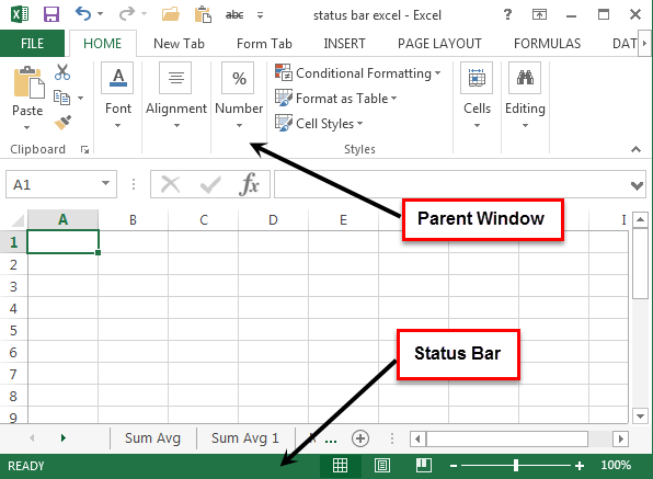 status bar missing from excel for mac