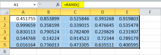 Randomize List example 1