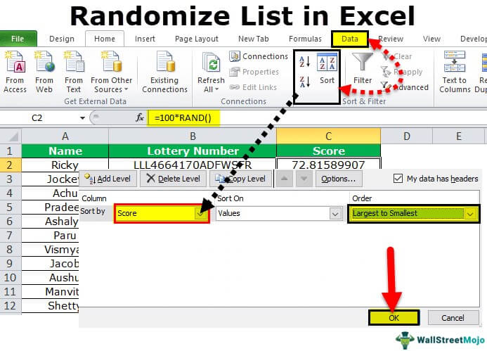 Randomize List In Excel How To Sort A List Randomly In Excel