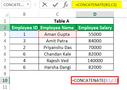 Advanced Concatenate Example 7-1