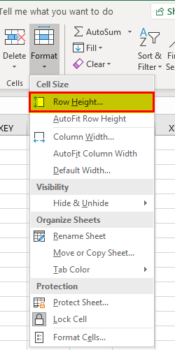 Increasing the Width of the Row