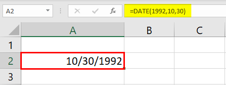 Insert Date in excel Example 2-1
