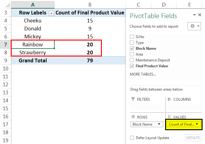 Pivot Table Count Example 1-4