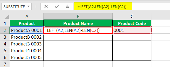 Separate Text using formula step 5