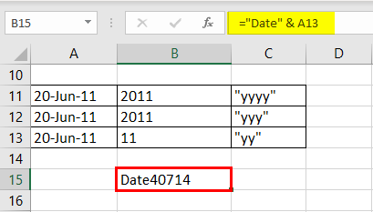 TEXT for dates in Excel example 4