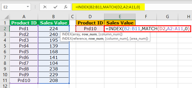 Use INDEX + MATCH Step 3 (lookup table in excel)