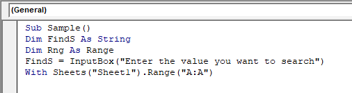 VBA Find Example 1-2