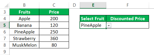 Vlookup with If Example 3