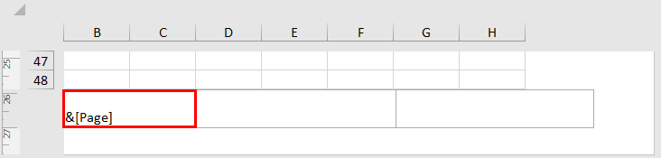 insert page number in excel example 1.5