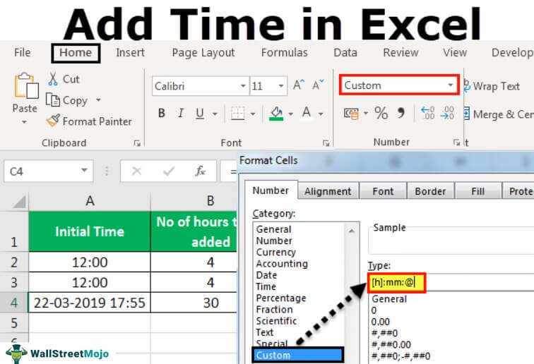 Add Time in Excel