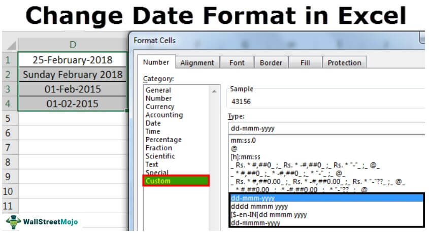 Date Format in Excel - How to Change & Custom Format?