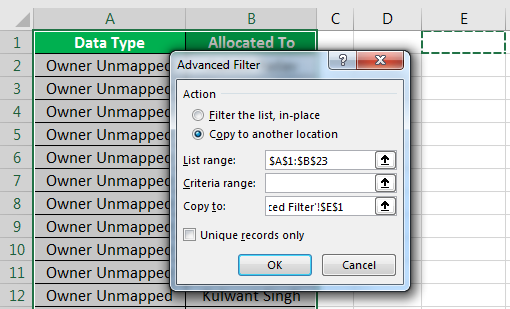 Excel Column Remove Duplicate 1-2