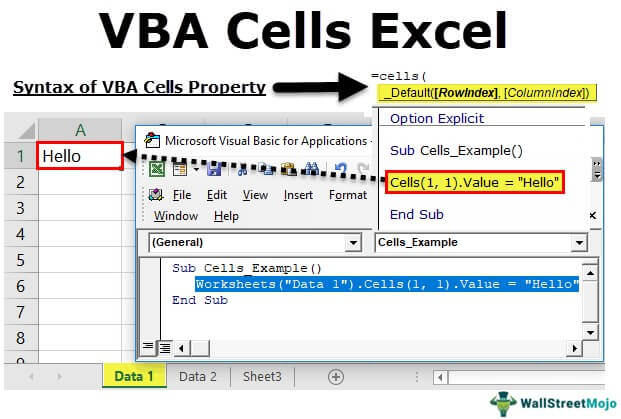 Vba Cells Excel How To Use Cell Reference Property With Range Object 8843