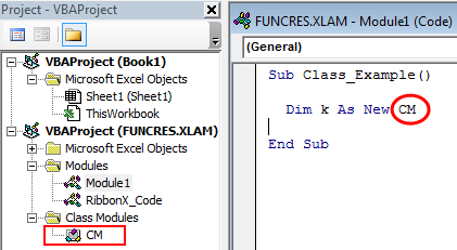 class module in excel vba examples