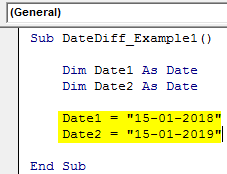 VBA DateDiff Example 1-2
