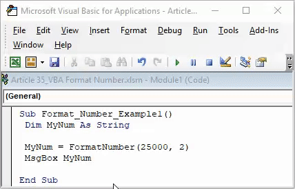 VBA Format Number Example 1-4