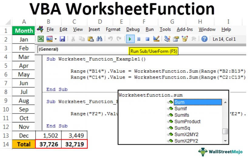VBA Worksheet Function