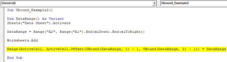 Vba Ubound Function How To Use Ubound In Excel Vba 0260